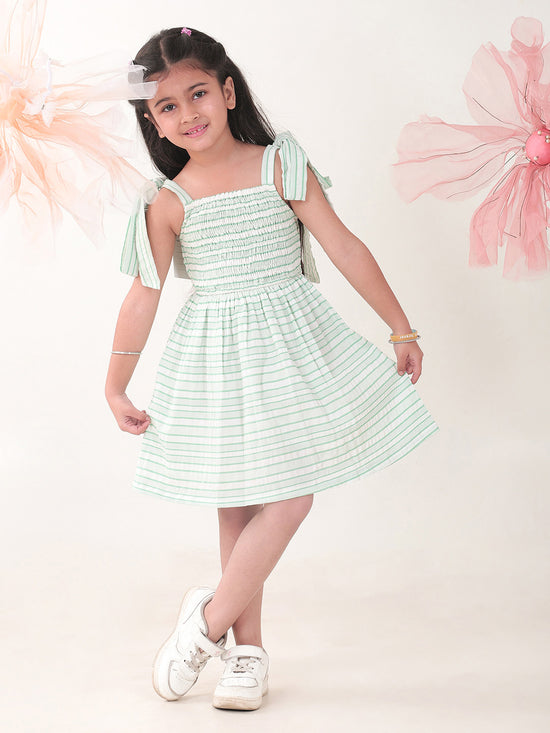 Girls Dresses Green Sleeveless Round