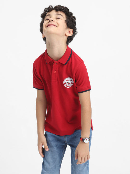 Mickey Boys Polo Tees  | Maroon