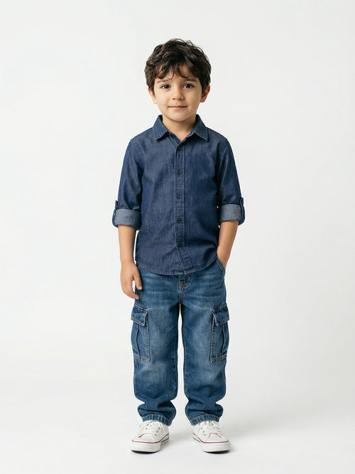 Boy's Shirts Multi Full sleeve Spread Collar
