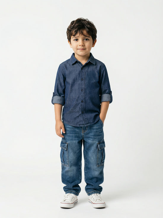Boy's Shirts Multi Full sleeve Spread Collar