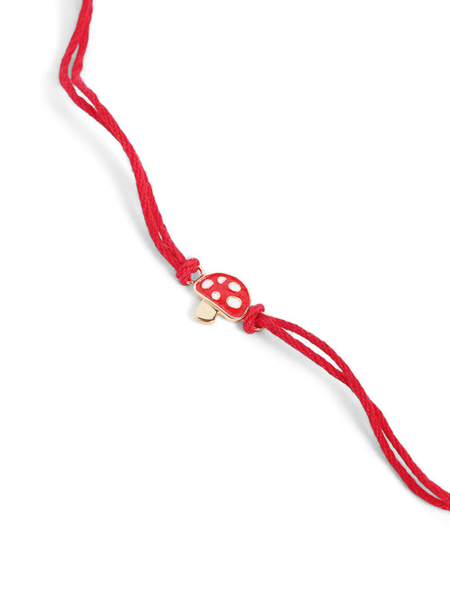 925 Silver-Enamel Mushroom Rakhi for Kids