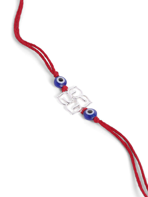 925 Silver-Swastik evil eye Rakhi for Kids