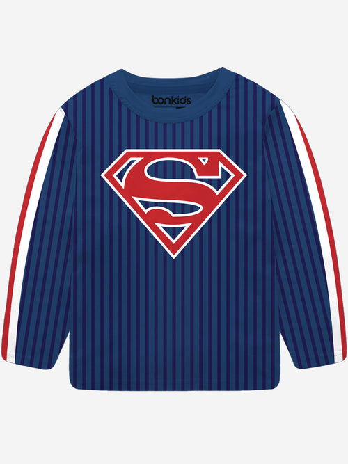 Navy Superman Full Sleeve Tshirt