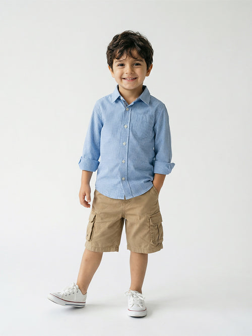 Boy's Shirts Multi Full sleeve Spread Collar