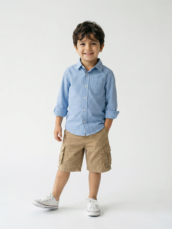 Boy's Shirts Multi Full sleeve Spread Collar