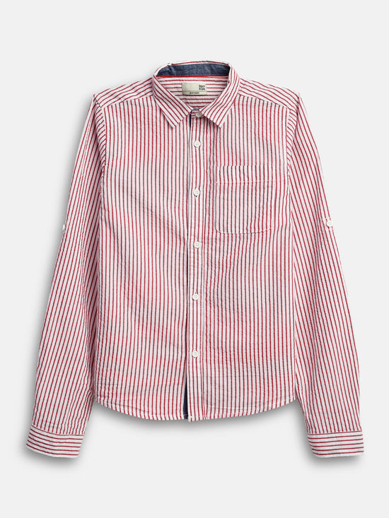 Boys Shirts Red Stripes