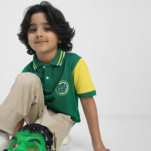 Hulk Boys Polo Tees  | Green