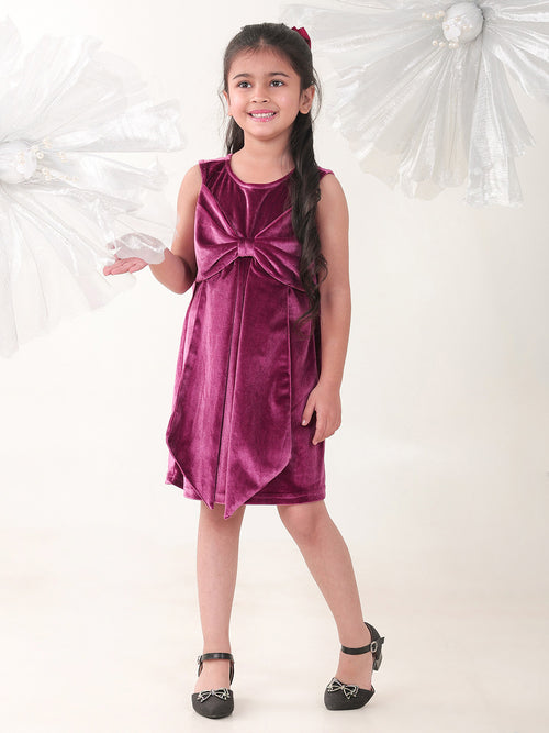 Girls Dresses Pink Sleeveless Round