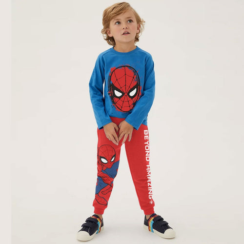 Amazing Spiderman Terry Red Boys Joggers
