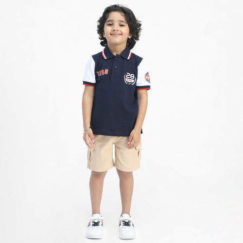 Mickey Boys Polo Tees  | Navy Blue
