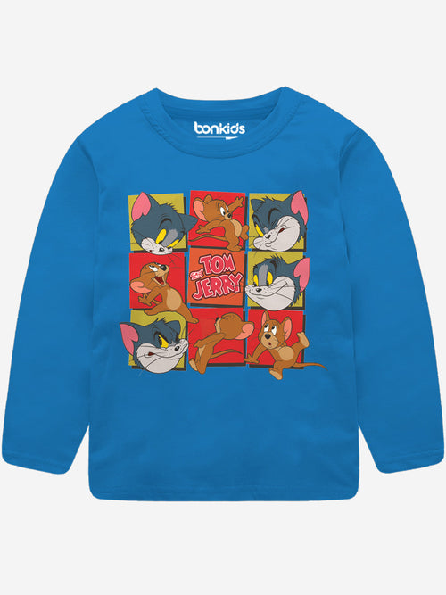 Tom & Jerry Blue Full Sleeve Tshirt