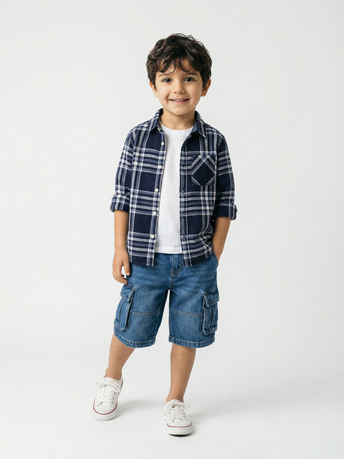 Boy's Shirts Multi Full sleeve Spread Collar