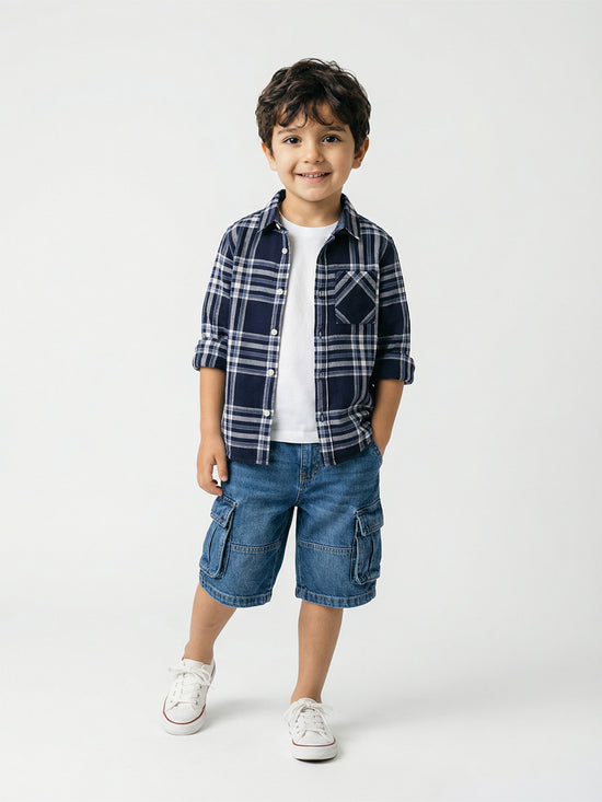Boy's Shirts Multi Full sleeve Spread Collar