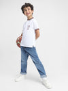 Iron Man Boys Polo Tees  | White