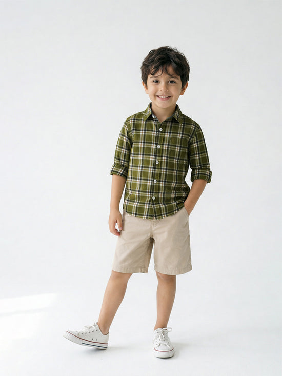 Boy's Shirts Multi Full sleeve Spread Collar