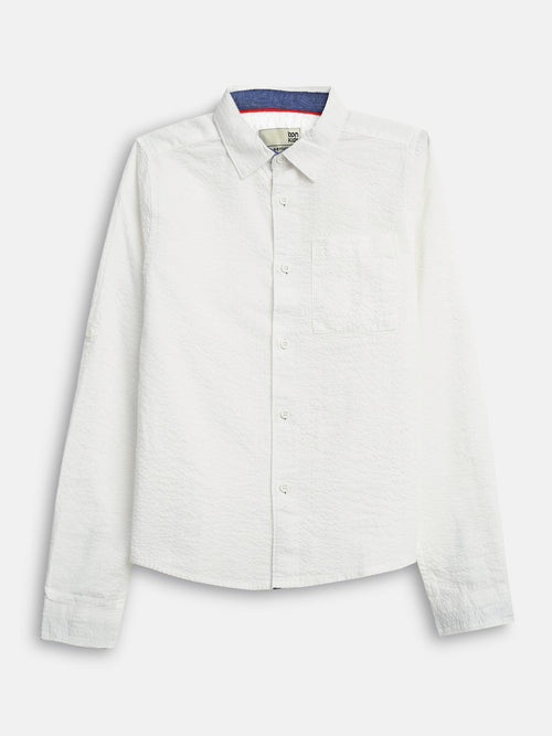 Boys Shirts White Full Sleeve