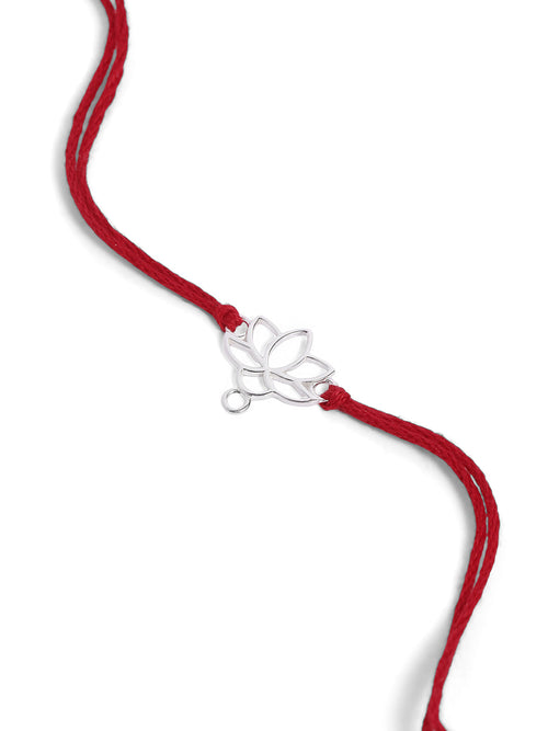 925 Silver-lotus Rakhi for Kids