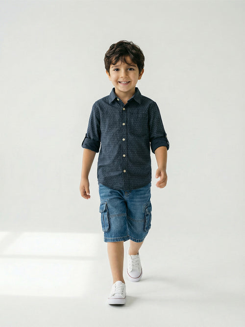 Boy's Shirts Multi Full sleeve Spread Collar