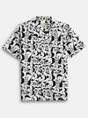 Boys Shirts White Printed Half Sleeve