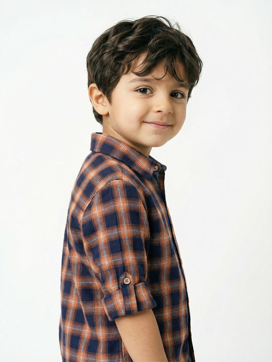 Boy's Shirts Multi Full sleeve Spread Collar
