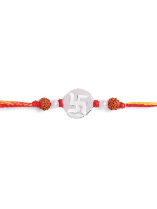 925 Silver-Swastik Rakhi for Kids
