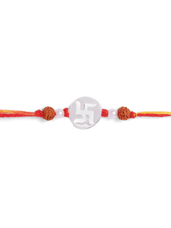 925 Silver-Swastik Rakhi for Kids