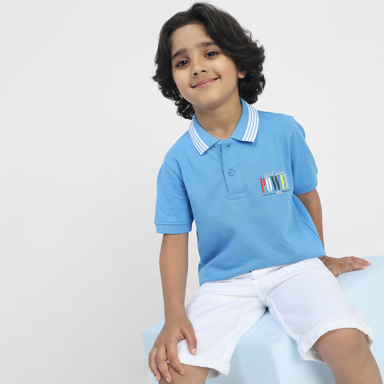 Avengers Boys Polo Tees  | Turquoise Blue