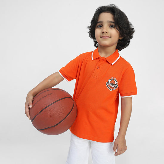 Generic Boys Polo Tees  | Orange