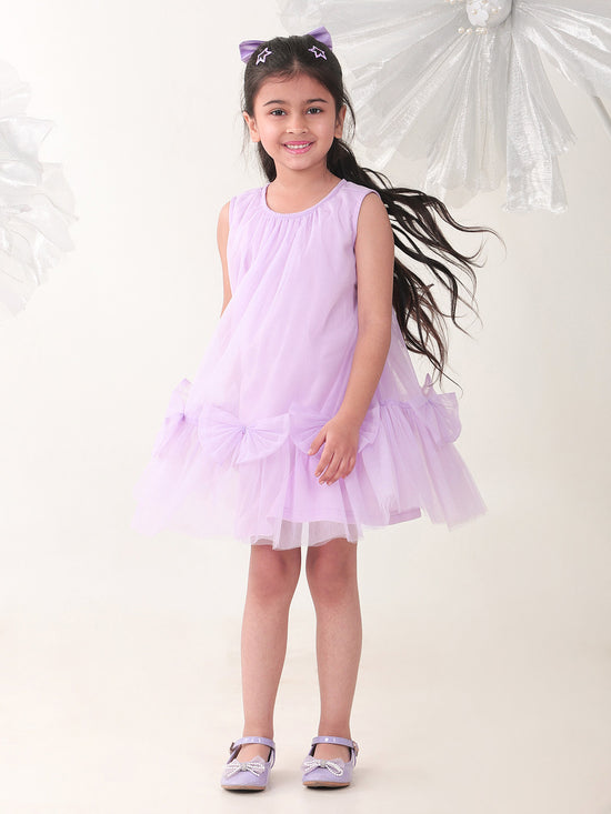 Girls Dresses Lavender Sleeveless Round
