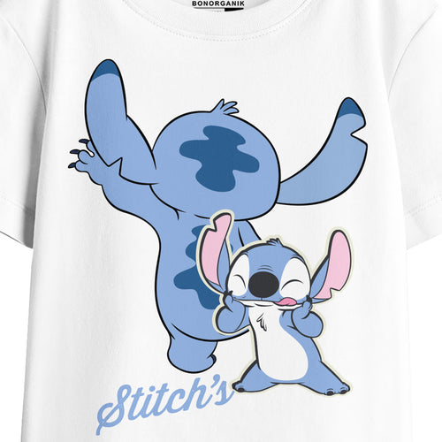Girl Oversize Stitch Printed T-Shirt