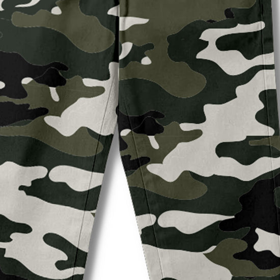 Boys Green Camo Denim Jogger