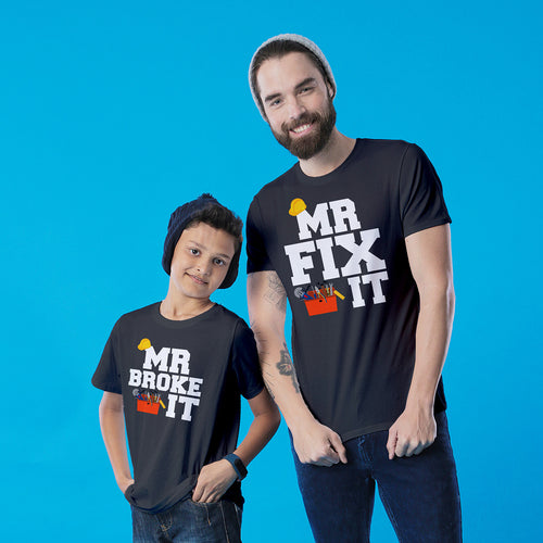Fix IT Broke IT Twinning Dad & Son Tees