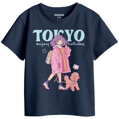 Girls Graphic Printed Pack Of 5 Tees