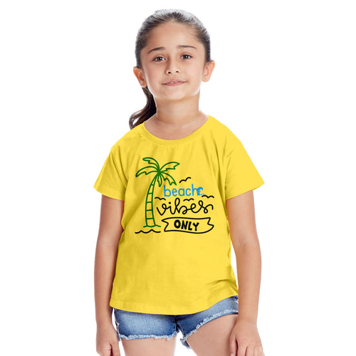 Beach Vibes Only Yellow Matching Tees For Family