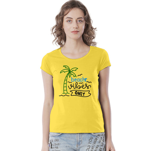 Beach Vibes Only Yellow Matching Tees For Family