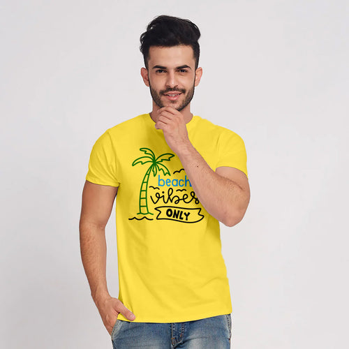 Beach Vibes Only Yellow Matching Tees For Family