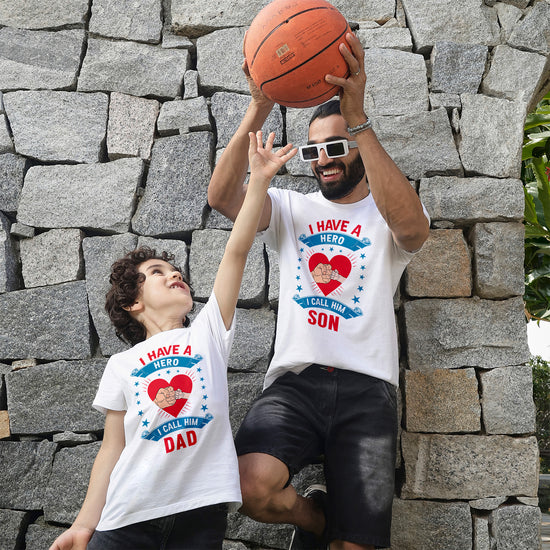 I have A hero I call Him Dad Twinning Tees