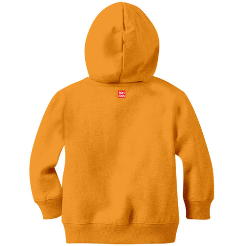BOYS Embroidery Orange ZIPPER HOODIE