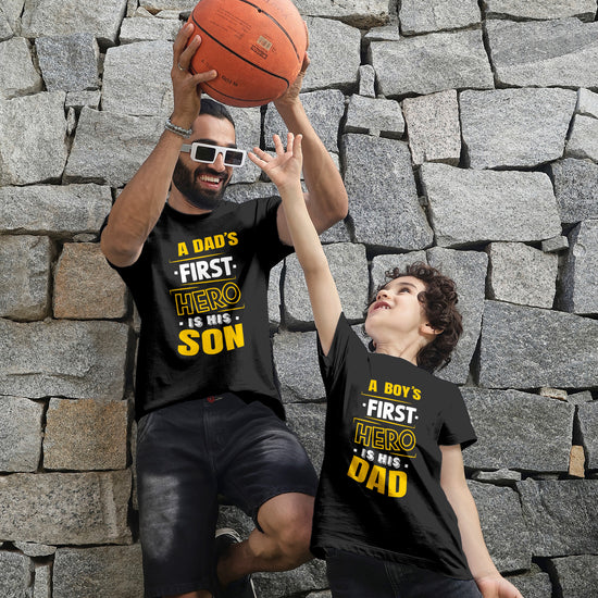 A Boys First Hero Is His Dad Son And Dad Tees