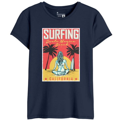 Surfing Women Graphic Printed Tees