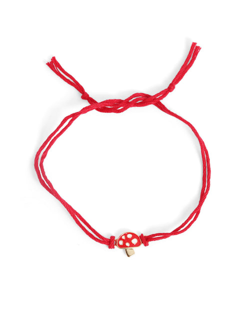 925 Silver-Enamel Mushroom Rakhi for Kids