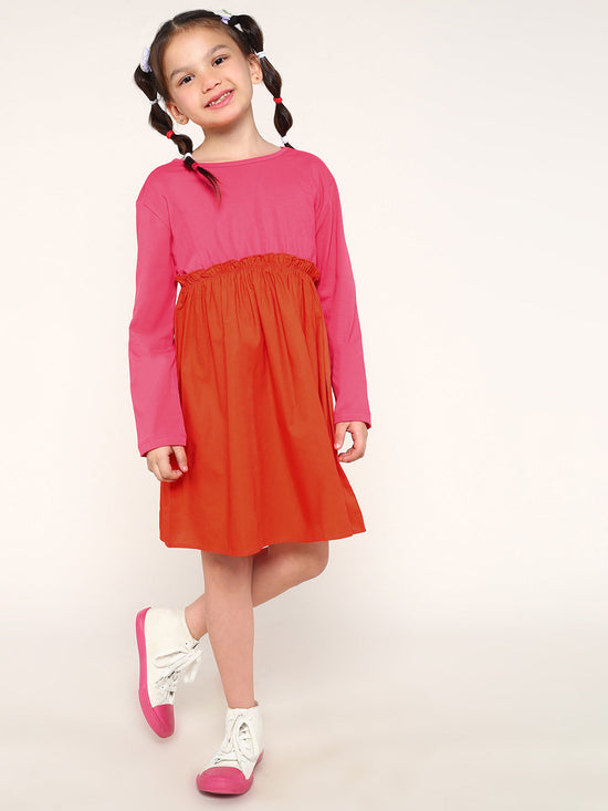 Girls Dress Orange