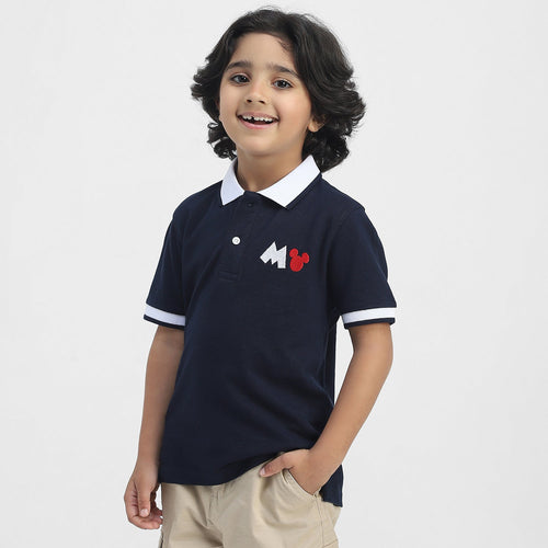 Mickey Boys Polo Tees  | Navy Blue