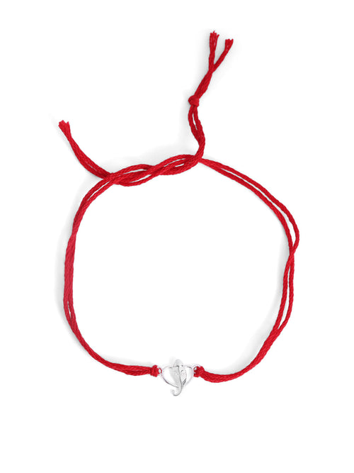 925 Silver-Ganesha Rakhi for Kids in Cubic Zirconia