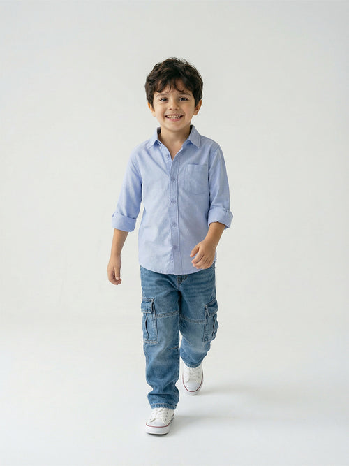 Boy's Shirts Multi Full sleeve Spread Collar