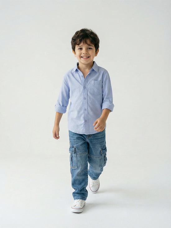 Boy's Shirts Multi Full sleeve Spread Collar