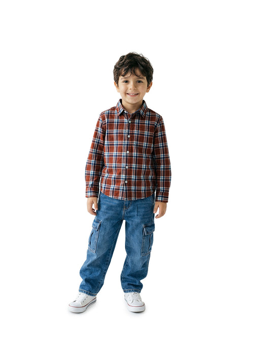 Boy's Shirts Multi Full sleeve Spread Collar