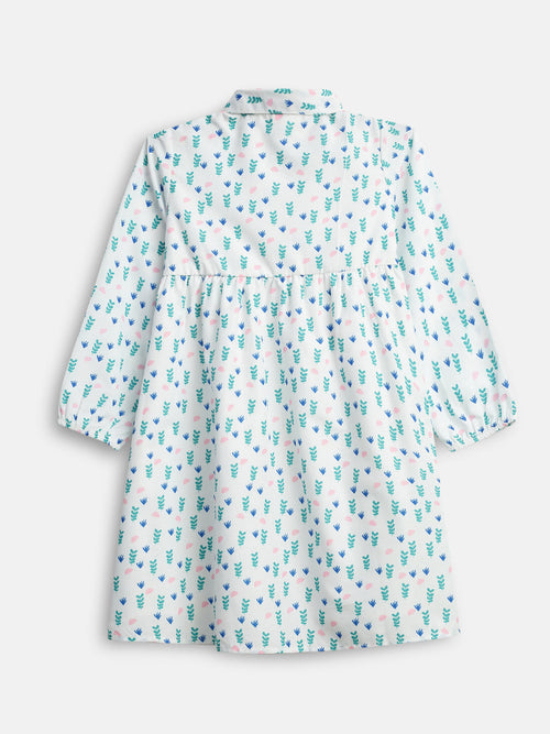 Girls Shirt Dress White