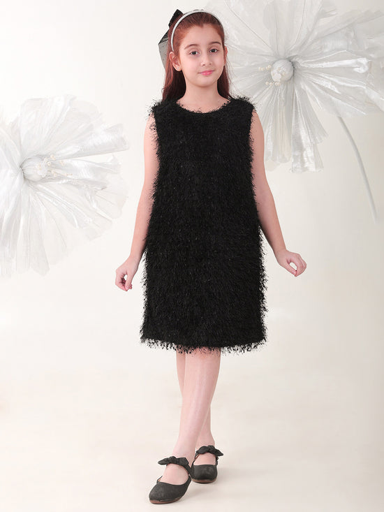 Girls Dresses Black Sleeveless Round
