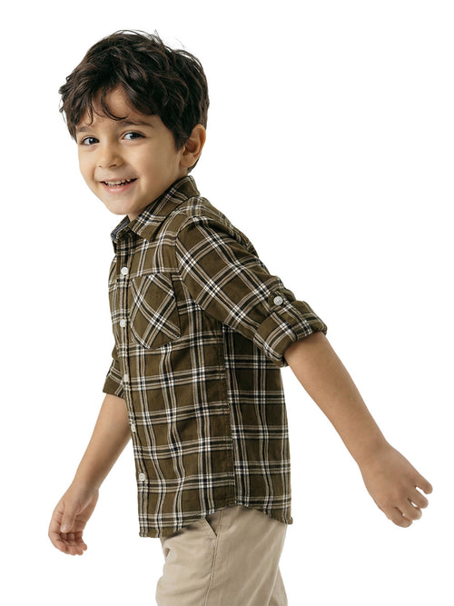 Boy's Shirts Multi Full sleeve Spread Collar
